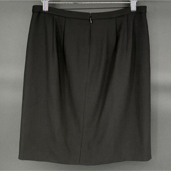 J. Crew Womens Wool Career Skirt Size 4 Black Above the Knee Office Professional - Picture 2 of 9